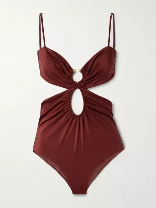 Sunny Days Embellished Cutout Swimsuit
