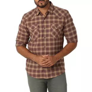 Men's Long Sleeve Slim Fit Woven Shirt