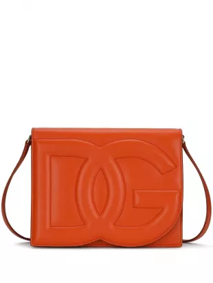DG Logo Leather Cross Body Bag