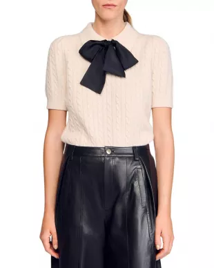 Polo-neck Knit Sweater