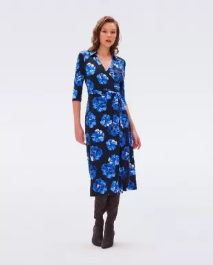 Abigail Print Silk Wrap Dress