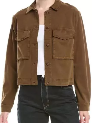 All Her Fault S01 Abby Elliott Brown Cotton Jacket