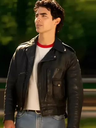 Camp Rock 3 Joe Jonas Black Leather Jacket