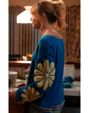High Potential S02 Kaitlin Olson Floral Sleeves Sweater