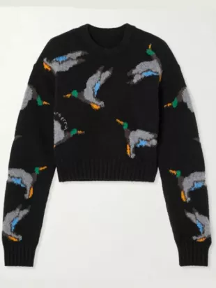 The Traitors UK S4 Claudia Winkleman Ducks Print Sweater