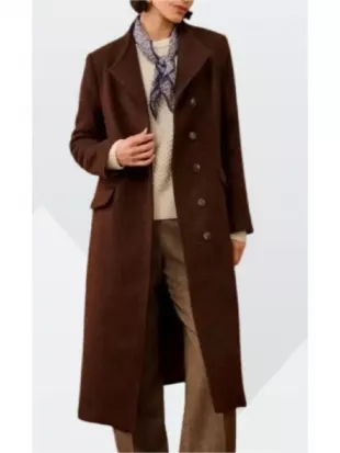 The Traitors UK S4 Claudia Winkleman Brown Coat