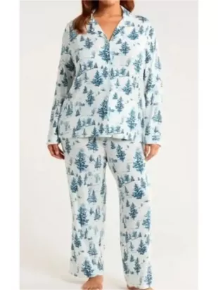 The Young And The Restless 2026 Sharon Case Tree Print Pajama Set