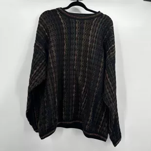 3d Knit Sweater Mens XXL Black Multicolor Stripe