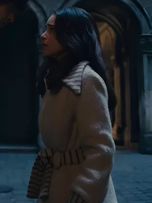 Ponies S01 Emilia Clarke Belted Wrap Coat