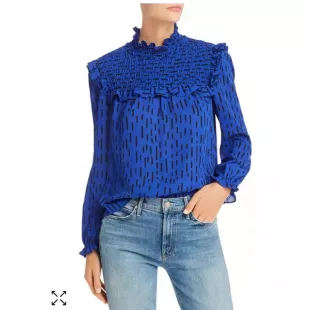 Sharon Smocked Printed Top