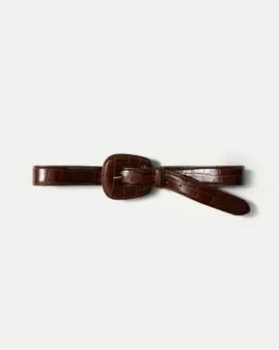 Elsy Leather-Buckle Belt
