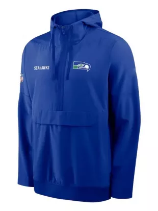 Seattle Seahawks Sideline Anorak Blue Hoodie Jacket