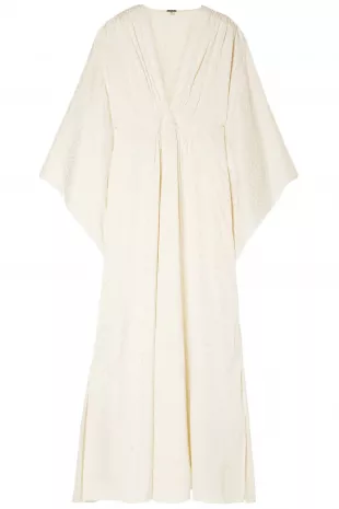 I Want to Hold Your Hand Satin Jacquard Maxi Dress