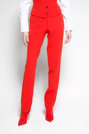 Slim-Leg Wool Crepe Trouser