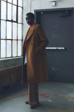 Double-Breasted Wool Coat
