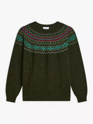 Fair Isle Green Jumper
