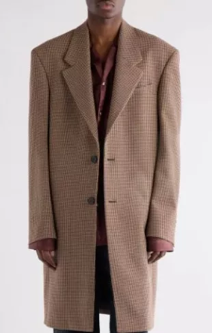 Otam Houndstooth Wool Coat