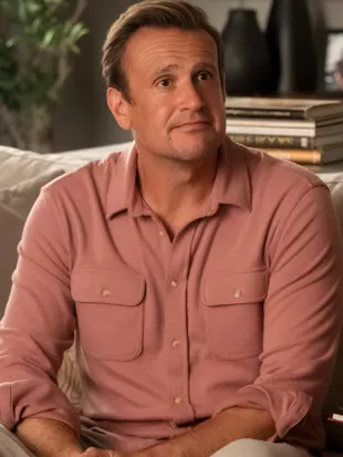 Shrinking S03 Jason Segel Pink Sweater Shirt