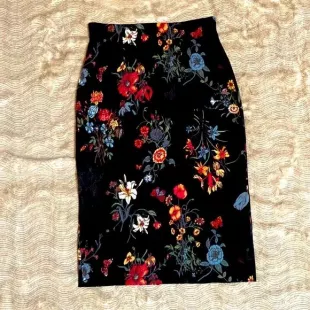 Floral Print Pencil Skirt