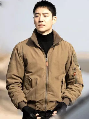 Taxi Driver Lee Je-hoon Brown Bomber Jacket
