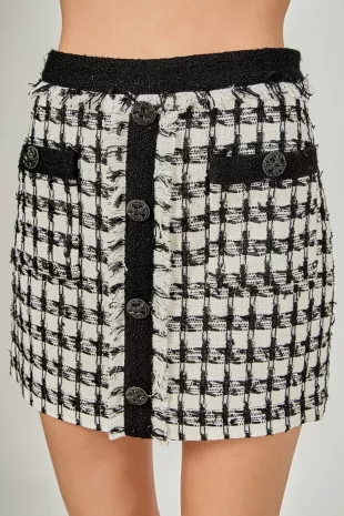 Premium Tweed Mini Skirt