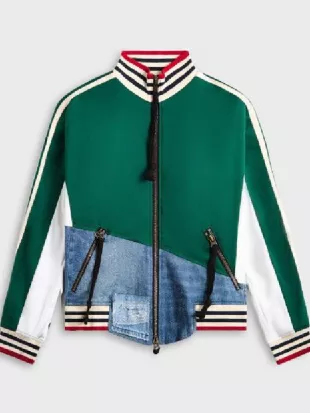 Shrinking S03 Christa Miller Denim Track Jacket