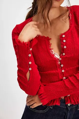 Elliot Smocked Solid Top