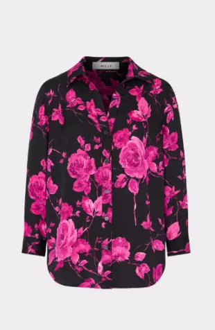 Quincy Amarilla Rose Silk Blouse