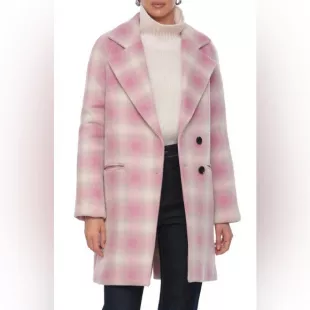 Pink Plaid Coat