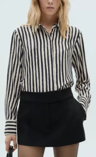 Stripe Button Front Shirt