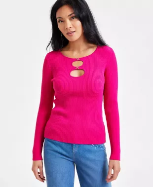 Double-Cutout Sweater