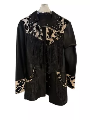 Opry 100 a Live Celebration Lainey Wilson Fringe Leather Coat