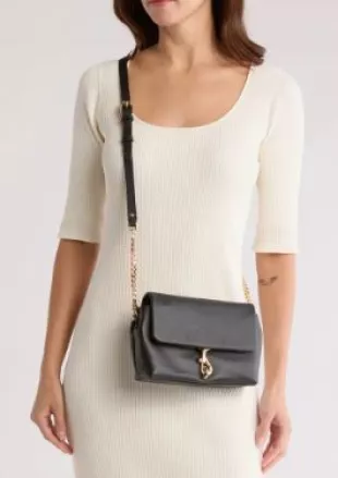 Leather Flap Crossbody Bag