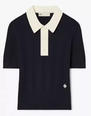 Cotton Pointelle Polo