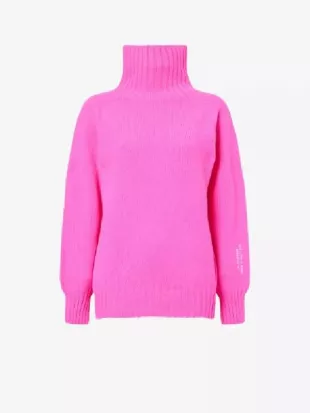 The Today Show Claire Foy Pink Turtleneck Sweater