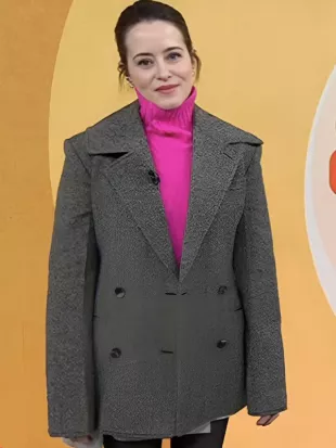Claire Foy The Today Show 2026 Brown Double Breasted Jacket
