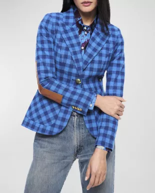 Duchess Plaid Patch Pocket Blazer