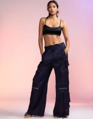 Pinstripe Cargo Pants