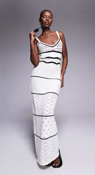 Exclusive Beach Crochet Maxi Dress