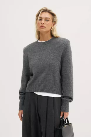 Power Knitted Sweater Grey