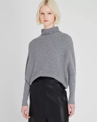 Emma Mock Neck Cashmere Sweater