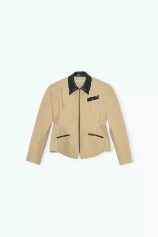 Berger Christensen Cinched Work Wear Jacket Warm Sand