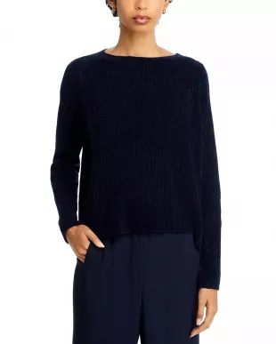 Chenille Blend Square Armhole Sweater