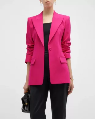Georgina One Button Wool Blazer