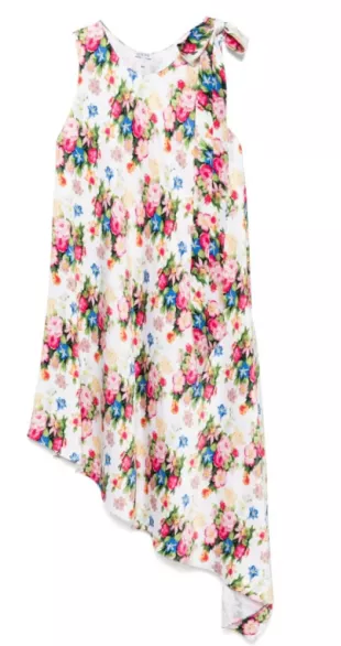 Asymmetric Silk Dress