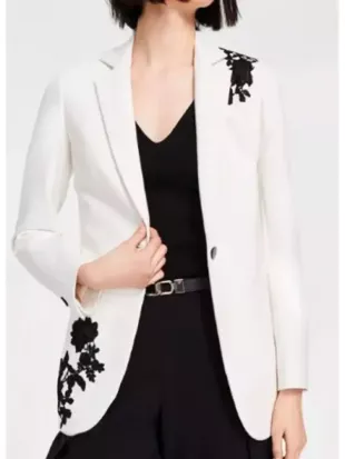 The Upshaws S07 Kim Fields White Floral Blazer