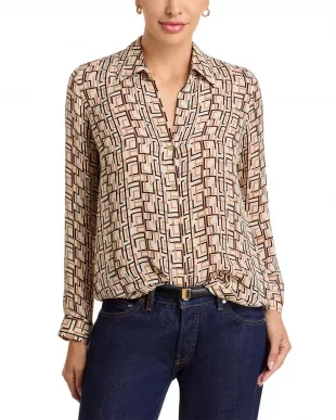 Nina Silk Printed Blouse