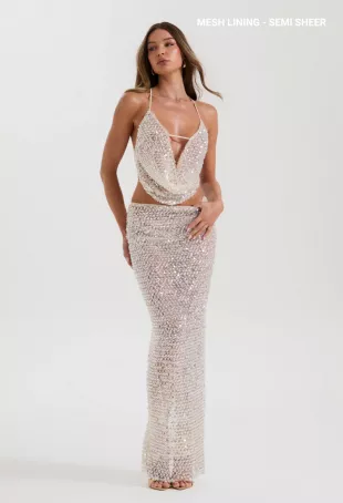 Crystal Quartz Maxi Skirt