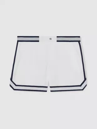 Che Striped Trim Swim Shorts
