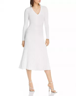 Carolyn Ribbed Knit Sweater Dress